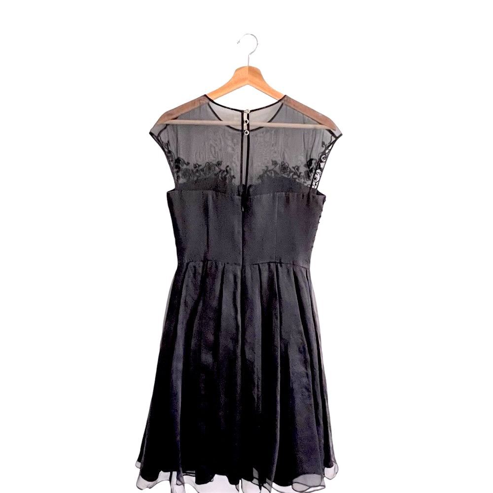 Ted Baker Womens Silk Chiffon Whimsigoth Cocktail Dress Size Small Formal Retro - Picture 4 of 9